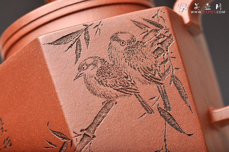 紫砂壶图片：青年实力派何卫枫最新力作 方圆有度 全手大彬壶式 - 宜兴紫砂壶网