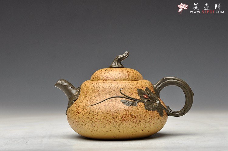 紫砂壶图片：原创作品 七彩葫芦 心意新意 孙伟强张新亚合作 孕育福禄 - 宜兴紫砂壶网