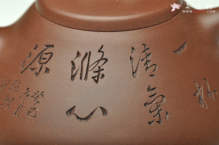 紫砂壶图片：骨肉均挺 进步明显 全手子冶石瓢 张听刚装饰 - 宜兴紫砂壶网