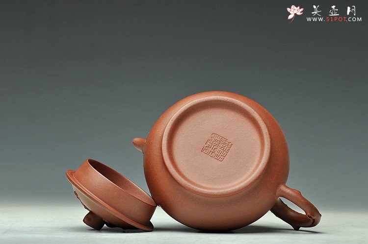 紫砂壶图片：传统实用 寓意吉祥 松梅常青之潘韵 - 宜兴紫砂壶网