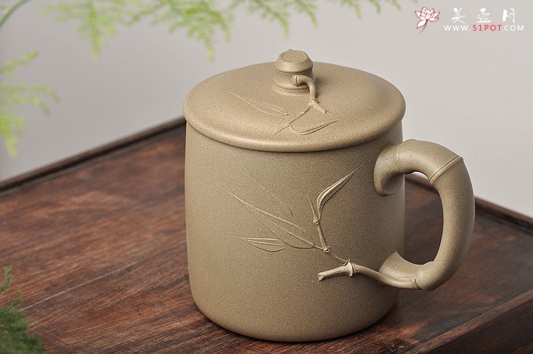 紫砂壶图片：端庄敦厚 黄龙源青段之清韵君子杯 滴子有亮点~ 素雅 - 宜兴紫砂壶网