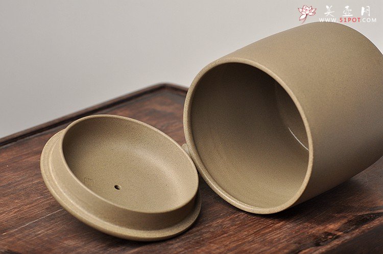 紫砂壶图片：端庄敦厚 黄龙源青段之清韵君子杯 滴子有亮点~ 素雅 - 宜兴紫砂壶网