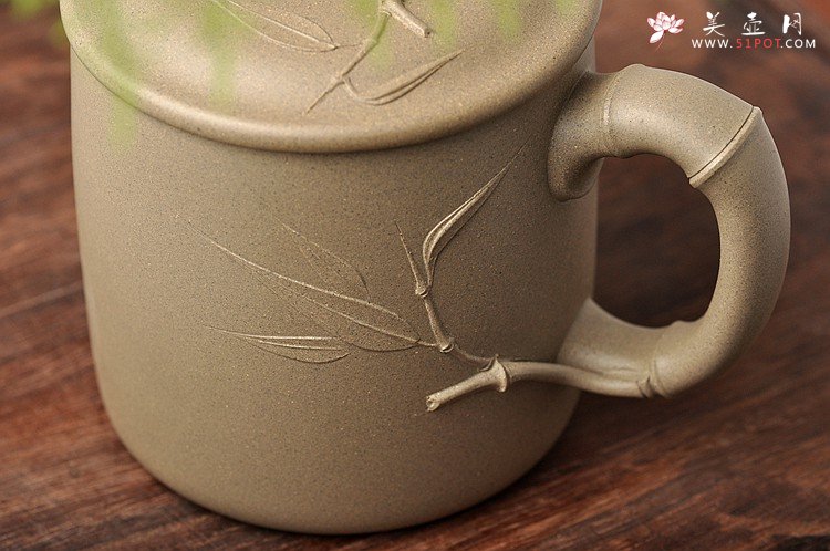 紫砂壶图片：端庄敦厚 黄龙源青段之清韵君子杯 滴子有亮点~ 素雅 - 宜兴紫砂壶网