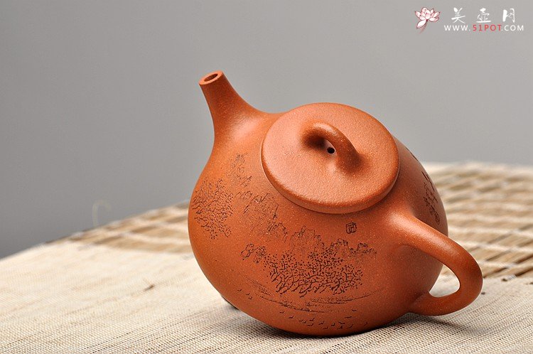 紫砂壶图片：实用经典 文气十足  五福石瓢之全手降坡泥子冶石瓢 - 宜兴紫砂壶网