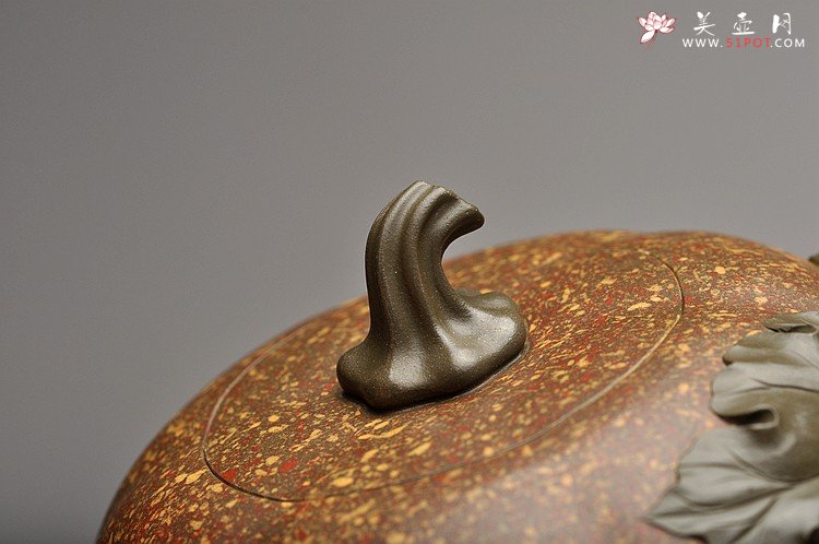 紫砂壶图片：花器实力派  孙伟强张新亚合作 七彩之丰收南瓜 栩栩如生 - 宜兴紫砂壶网