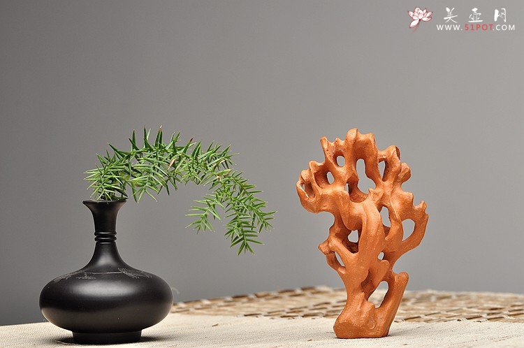 紫砂壶图片：手感丰润 造型好玩 全手文房假山 搭配微型盆景更漂亮~ - 宜兴紫砂壶网