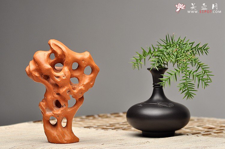 紫砂壶图片：手感丰润 造型好玩 全手文房假山 搭配微型盆景更漂亮~ - 宜兴紫砂壶网