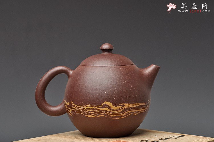 紫砂壶图片：国工闵祥君新作 传统经典 通透绞泥作品 旭日东升之龙蛋 - 宜兴紫砂壶网