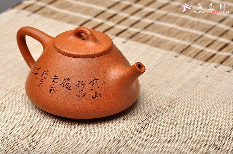 紫砂壶图片：实用经典 文气十足  五福石瓢之全手降坡泥子冶石瓢 - 宜兴紫砂壶网