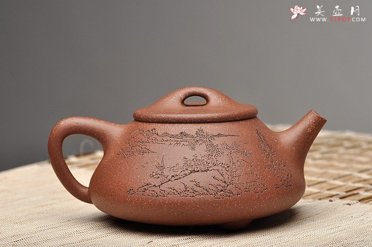 紫砂壶图片：周斌全手力作 经典器形 中石瓢 肥而不腻 清奇 鱼籽砂 - 宜兴紫砂壶网