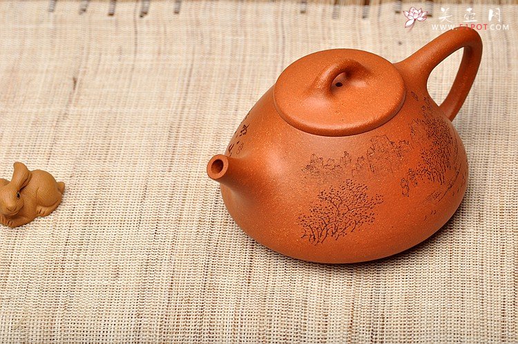紫砂壶图片：实用经典 文气十足  五福石瓢之全手降坡泥子冶石瓢 - 宜兴紫砂壶网
