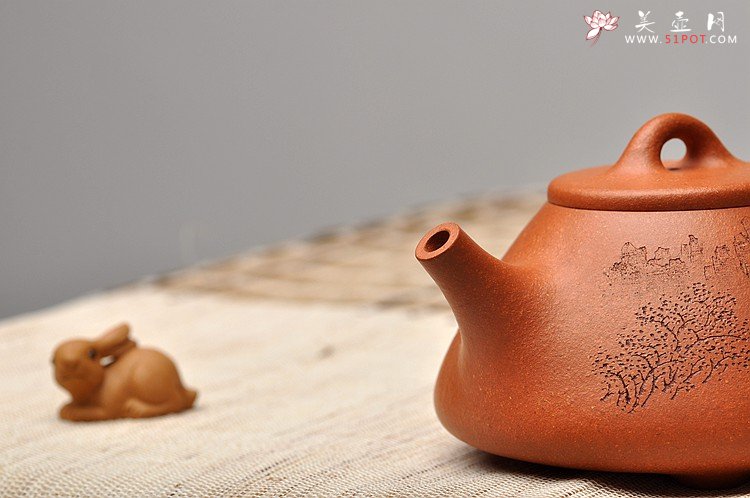 紫砂壶图片：实用经典 文气十足  五福石瓢之全手降坡泥子冶石瓢 - 宜兴紫砂壶网