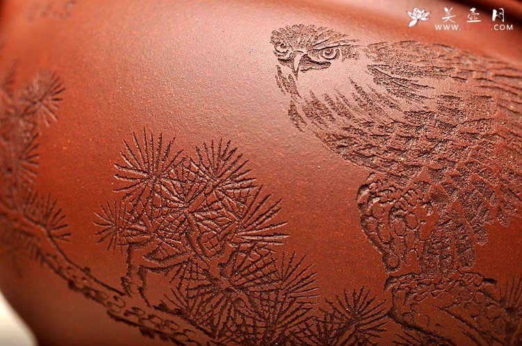 紫砂壶图片：浑厚大气 高瞻远瞩 全手掇只 - 宜兴紫砂壶网