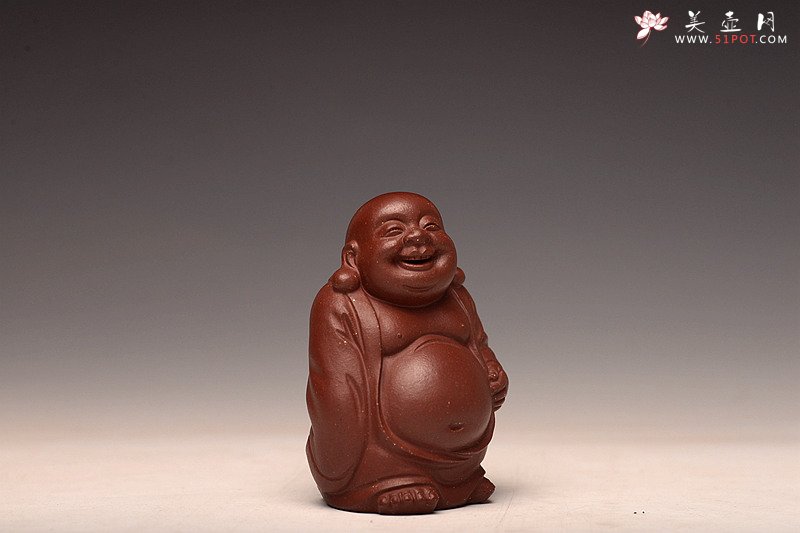 紫砂壶图片：精品开心小弥勒 表情细腻 栩栩如生~ - 宜兴紫砂壶网