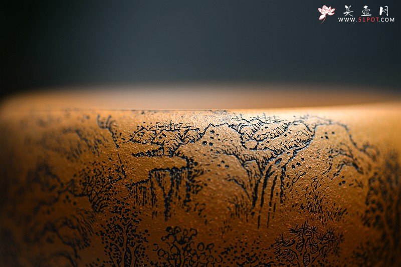 紫砂壶图片：精刻山水之钵 笔洗 把玩精品 有宋朝高远之气~ - 宜兴紫砂壶网