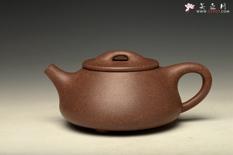 紫砂壶图片：难得老紫泥调砂 器形端庄大气  全手霸王瓢 满瓢 - 宜兴紫砂壶网