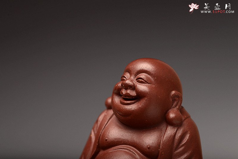 紫砂壶图片：精品开心小弥勒 表情细腻 栩栩如生~ - 宜兴紫砂壶网