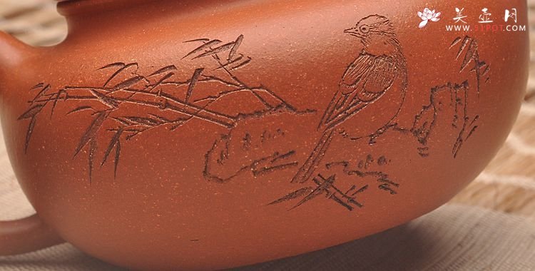 紫砂壶图片：器形端庄 优质降坡泥 颇有玩味~ 全手仿古 - 宜兴紫砂壶网