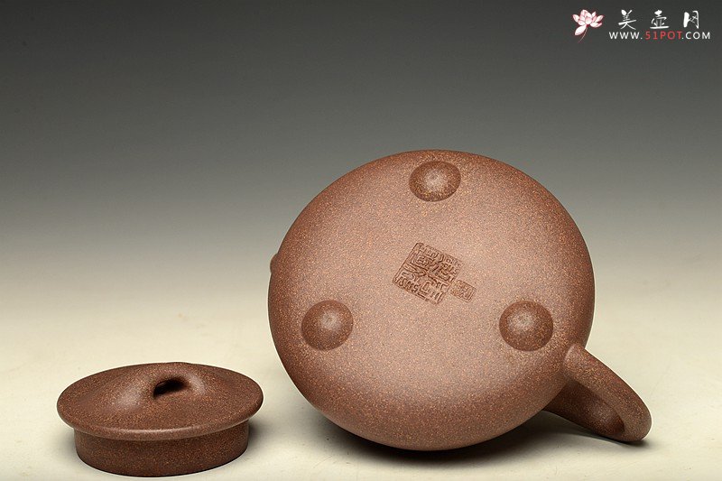 紫砂壶图片：难得老紫泥调砂 器形端庄大气  全手霸王瓢 满瓢 - 宜兴紫砂壶网