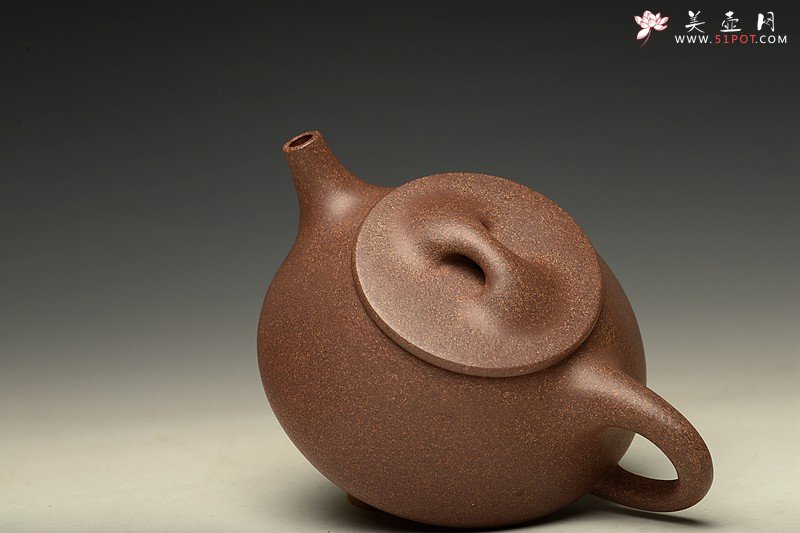 紫砂壶图片：难得老紫泥调砂 器形端庄大气  全手霸王瓢 满瓢 - 宜兴紫砂壶网