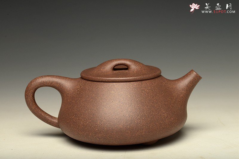 紫砂壶图片：难得老紫泥调砂 器形端庄大气  全手霸王瓢 满瓢 - 宜兴紫砂壶网