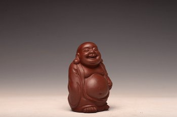紫砂壶图片：精品开心小弥勒 表情细腻 栩栩如生~ - 宜兴紫砂壶网