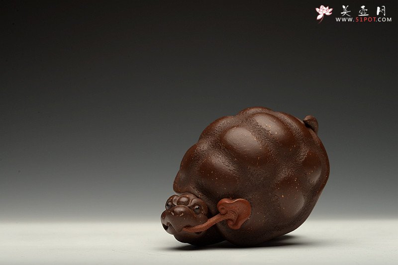 紫砂壶图片：寿龟送灵芝~ 寿上加寿o(∩_∩)o  憨态可掬 做工精致 用料讲究~ - 宜兴紫砂壶网