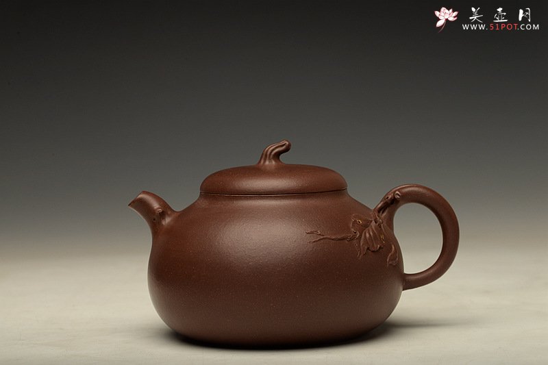 紫砂壶图片：潘丹初力作 简意花货 优美可人寓意吉祥 翠香 - 宜兴紫砂壶网