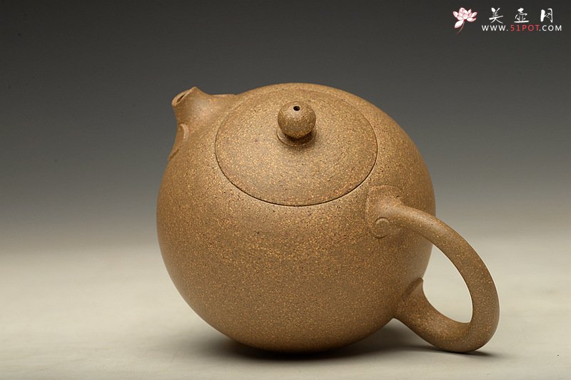 紫砂壶图片：深情连连 敦厚可人 优质段泥 全手嵌盖如意西施   - 宜兴紫砂壶网