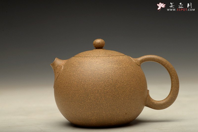 紫砂壶图片：深情连连 敦厚可人 优质段泥 全手嵌盖如意西施   - 宜兴紫砂壶网