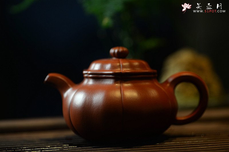 紫砂壶图片：酒虎甲午新作 难度极大  全手工朱泥葵仿古 - 宜兴紫砂壶网