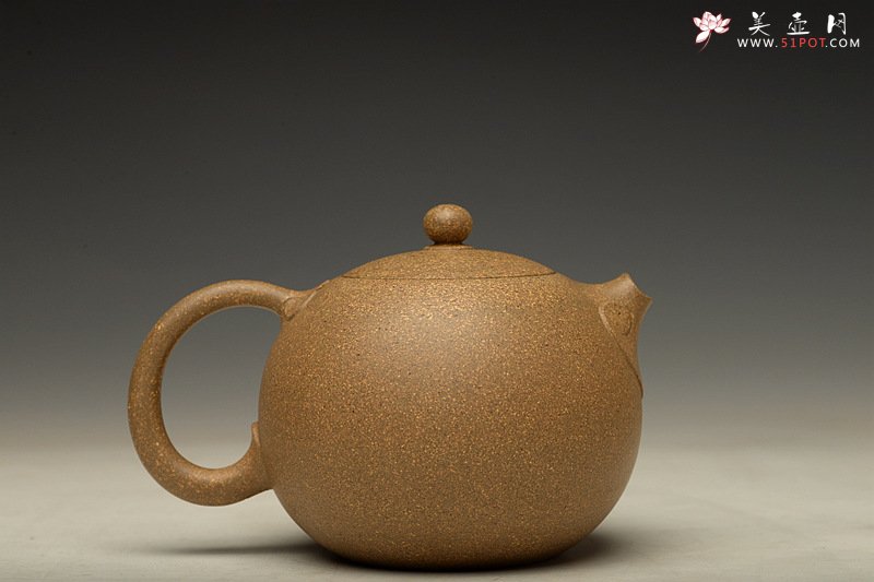 紫砂壶图片：深情连连 敦厚可人 优质段泥 全手嵌盖如意西施   - 宜兴紫砂壶网