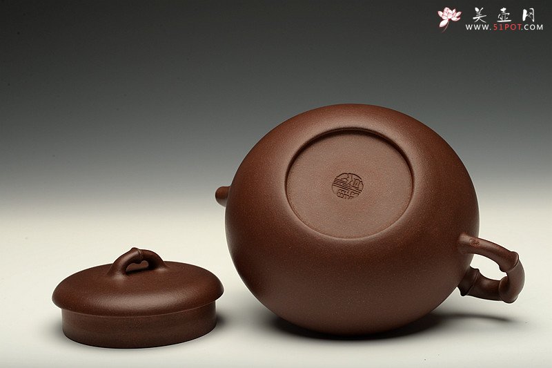 紫砂壶图片：油润底槽青 精品花货  丹竹 敦厚可人 大口实用 - 宜兴紫砂壶网