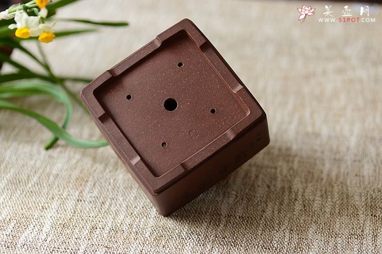 紫砂壶图片：清韵悠长 精工典范 小花盆 文房雅玩 国助和石装饰 - 宜兴紫砂壶网