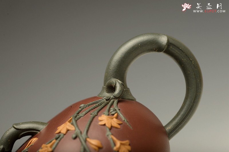 紫砂壶图片：当今实力派黄云云作品  迎春花 - 宜兴紫砂壶网