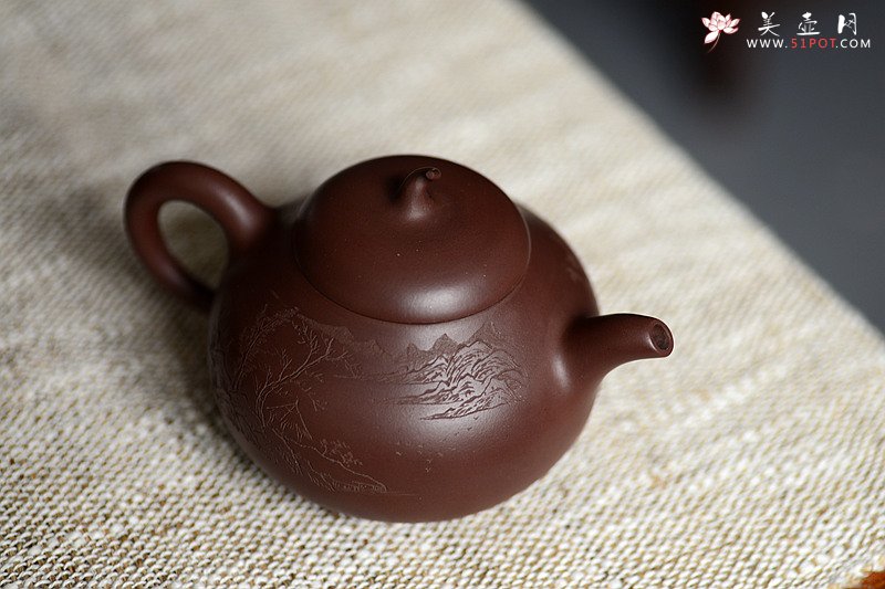 紫砂壶图片：生机曼妙 温润如玉 全手匏瓜 优质老紫泥 - 宜兴紫砂壶网