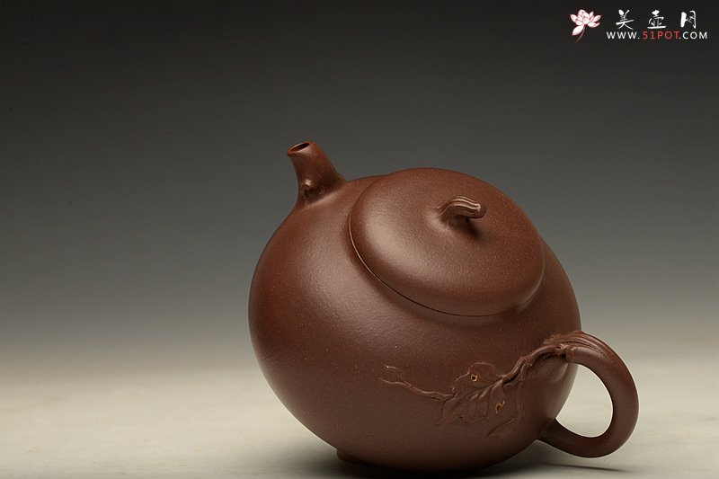 紫砂壶图片：潘丹初力作 简意花货 优美可人寓意吉祥 翠香 - 宜兴紫砂壶网