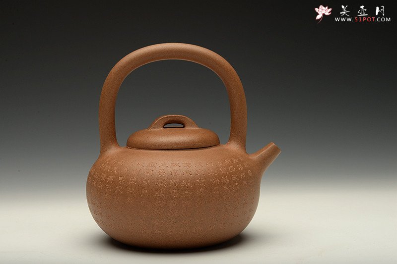 紫砂壶图片：雅致文气 周杰全手心经提梁巨轮三式 可以烧水的巨轮o(∩_∩)o - 宜兴紫砂壶网