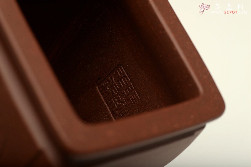 紫砂壶图片：张秋平全手制花盆 陆逸舟精心装饰 四方开光花盆 - 宜兴紫砂壶网