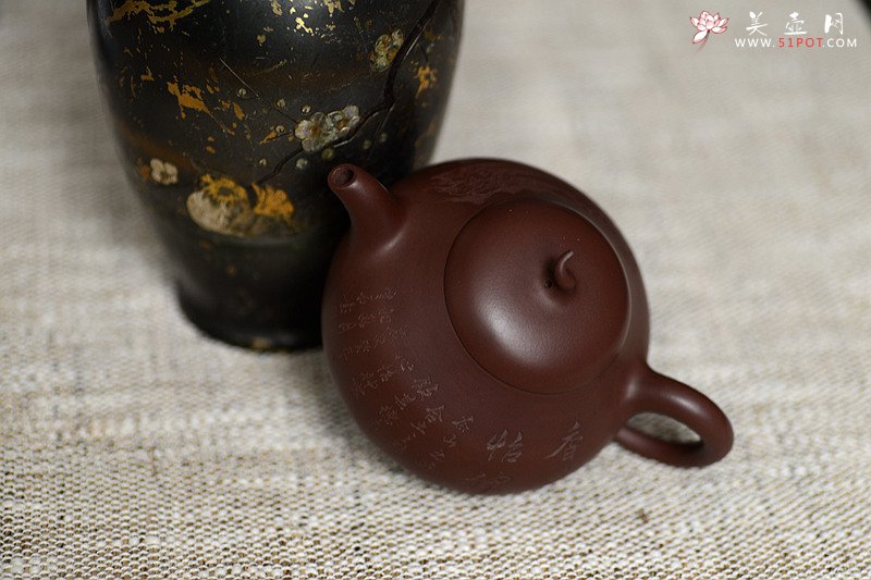 紫砂壶图片：生机曼妙 温润如玉 全手匏瓜 优质老紫泥 - 宜兴紫砂壶网