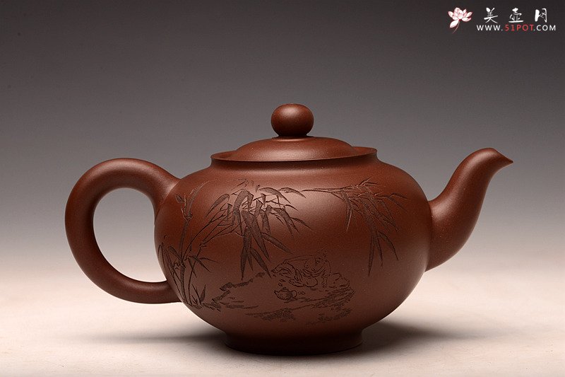紫砂壶图片：高湘君大品全手点犀壶 李兆濂装饰 饱满大气 传统经典 - 宜兴紫砂壶网