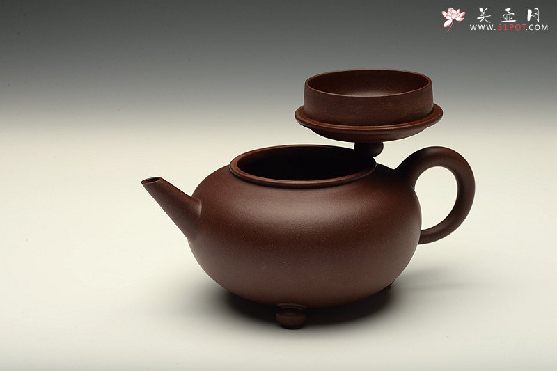 紫砂壶图片：神韵探寻 全手三足水平 实力体现 舒展大气 - 宜兴紫砂壶网