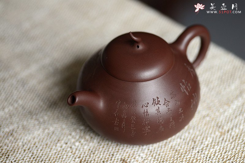 紫砂壶图片：生机曼妙 温润如玉 全手匏瓜 优质老紫泥 - 宜兴紫砂壶网