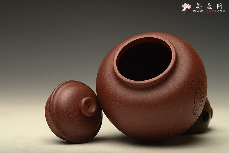 紫砂壶图片：佛缘茶叶罐 - 宜兴紫砂壶网