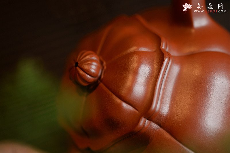 紫砂壶图片：酒虎甲午新作 难度极大  全手工朱泥葵仿古 - 宜兴紫砂壶网