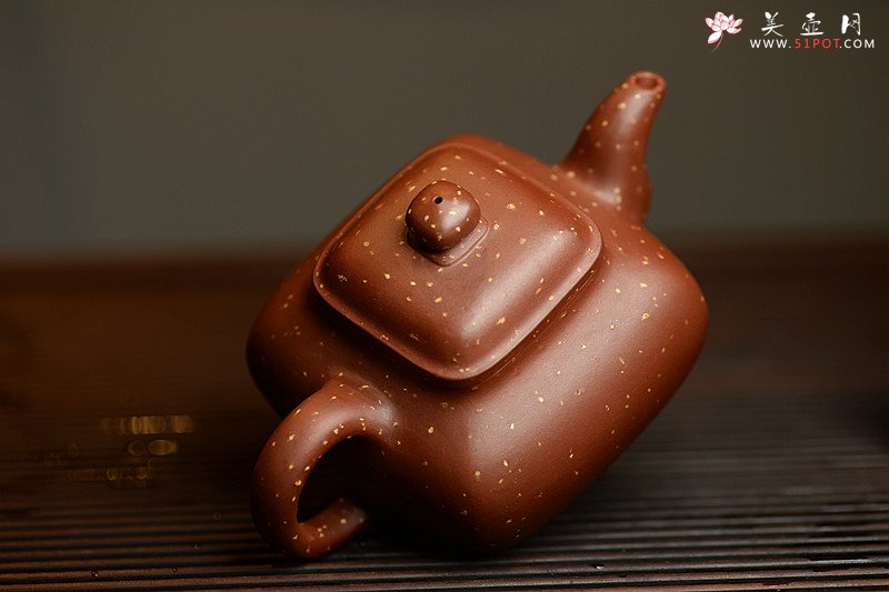 紫砂壶图片：醉美巧克力o(∩_∩)o  方圆之美 全手铺砂传炉 - 宜兴紫砂壶网