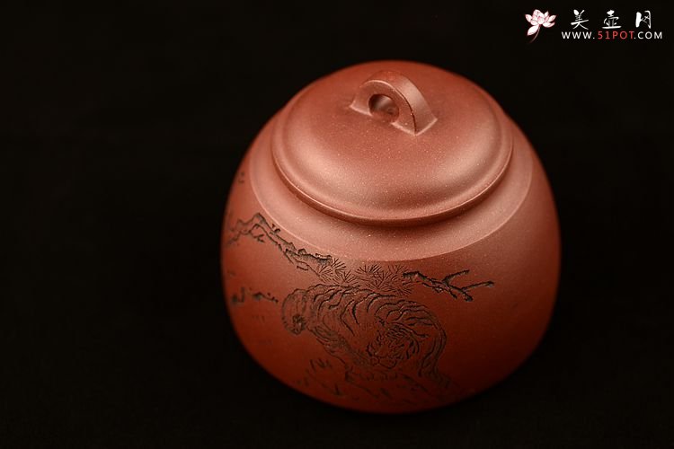 紫砂壶图片：虎蹲茶叶罐 - 宜兴紫砂壶网