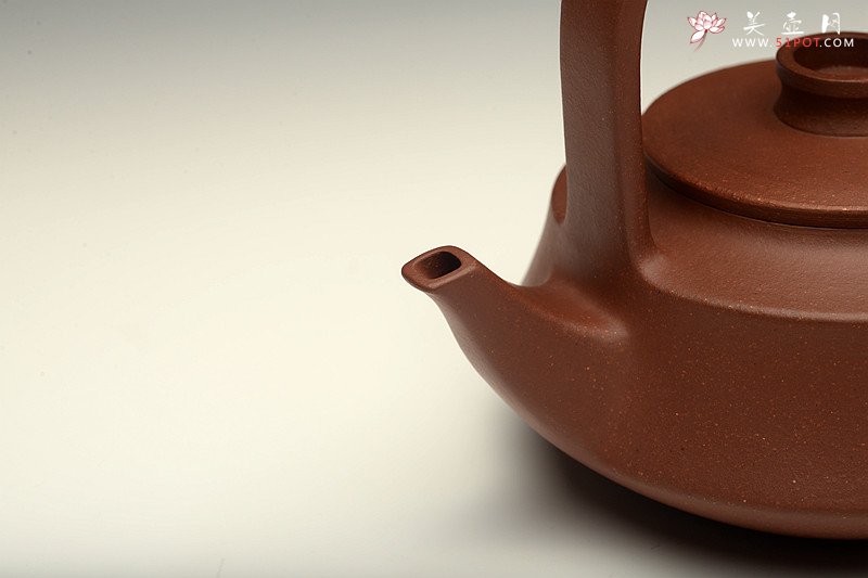 紫砂壶图片：潘小东甲午年新作 潜力派 全手玉带提梁 智行方圆 颇有难度 - 宜兴紫砂壶网