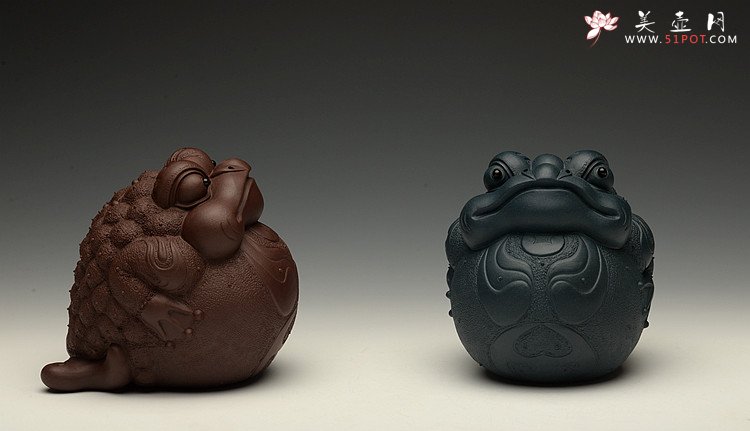 紫砂壶图片： 金蟾 栩栩如生  和气生财 - 宜兴紫砂壶网