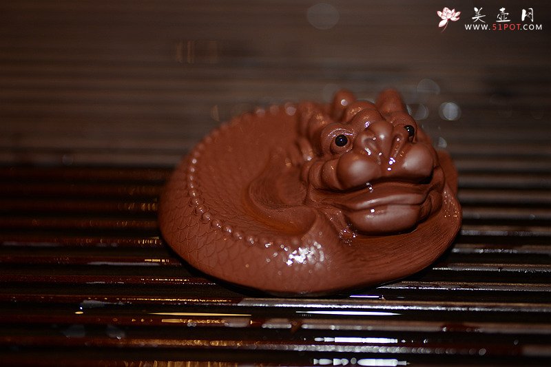 紫砂壶图片：茶盘小茶宠之蟠龙 - 宜兴紫砂壶网